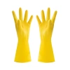Yellow Oxford latex rubber gloves, disposable nitrile anti-slip and wear-resistant work gloves, thickened rubber rib latex gloves, labor protection work wear-resistant, waterproof and anti-slip rubber plastic, dishwashing durable, household chores Specification image